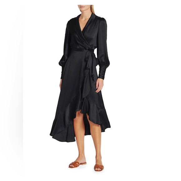 Zimmermann Silk Wrap Midi Dress - Picture 4 of 5